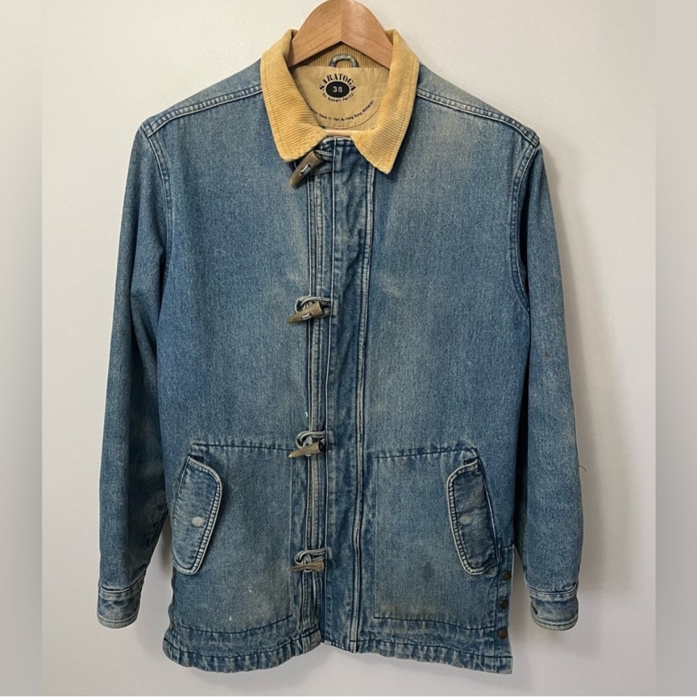 Vintage Saratoga by Robert Peritz Denim Barn Chore Jacket Coat Women 38 Large